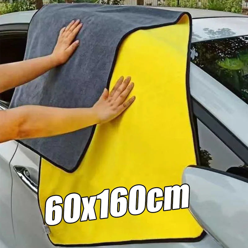 60X160Cm High-End Microfiber Towel Car Wash Towel Detailing Cleaning Cloth Car Wash Drying Towel Car Absorbent Cleaning Products