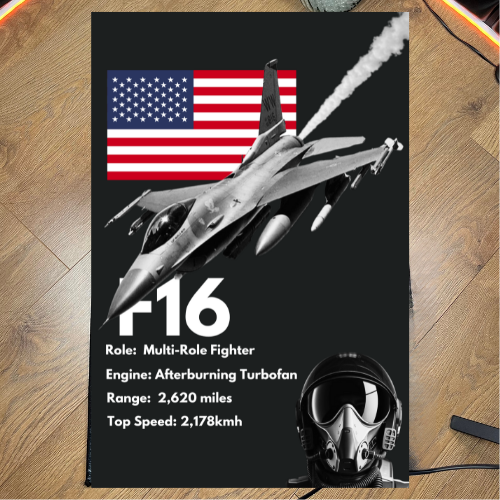 *NEW* F16 Fighter Rug