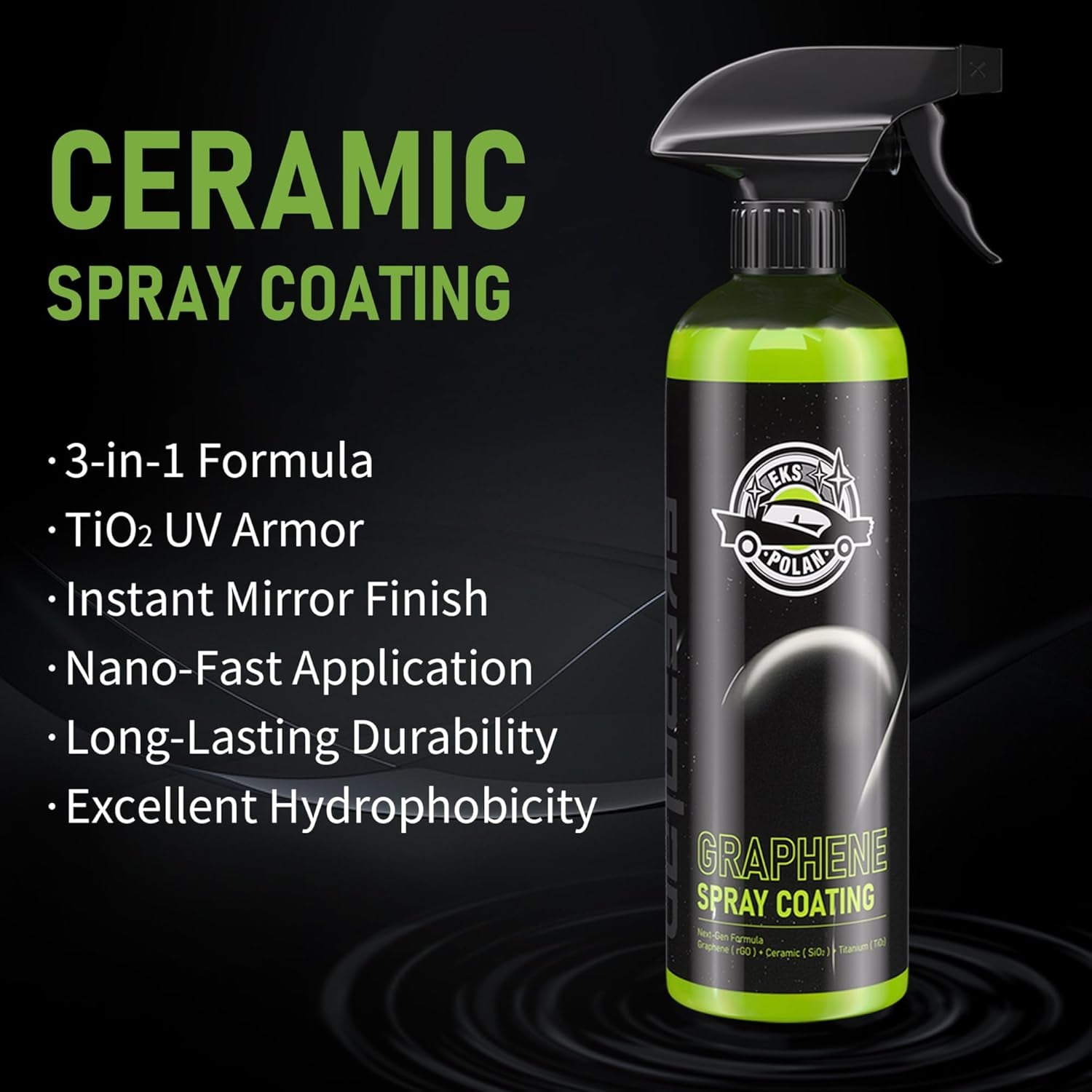 Graphene Spray Coating(16.9 Oz.) - UV Ceramic Coating for Cars 