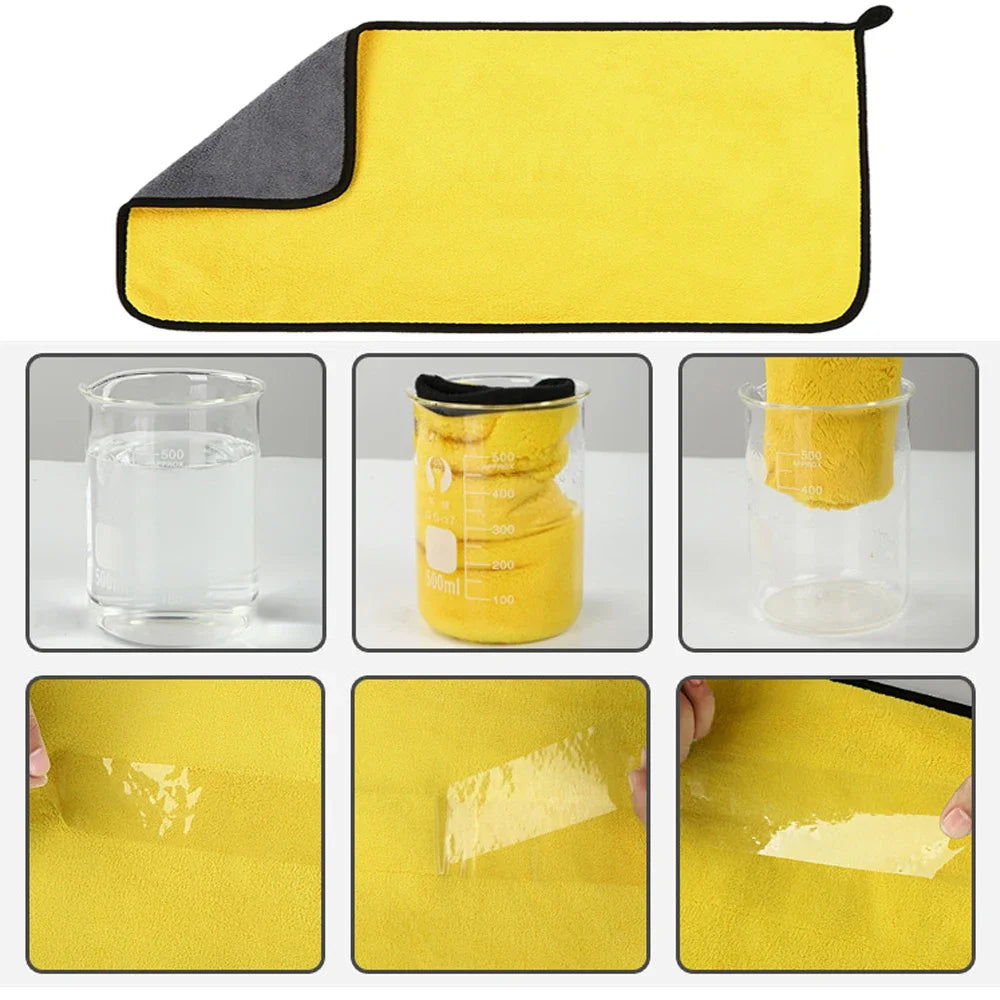 60X160Cm High-End Microfiber Towel Car Wash Towel Detailing Cleaning Cloth Car Wash Drying Towel Car Absorbent Cleaning Products