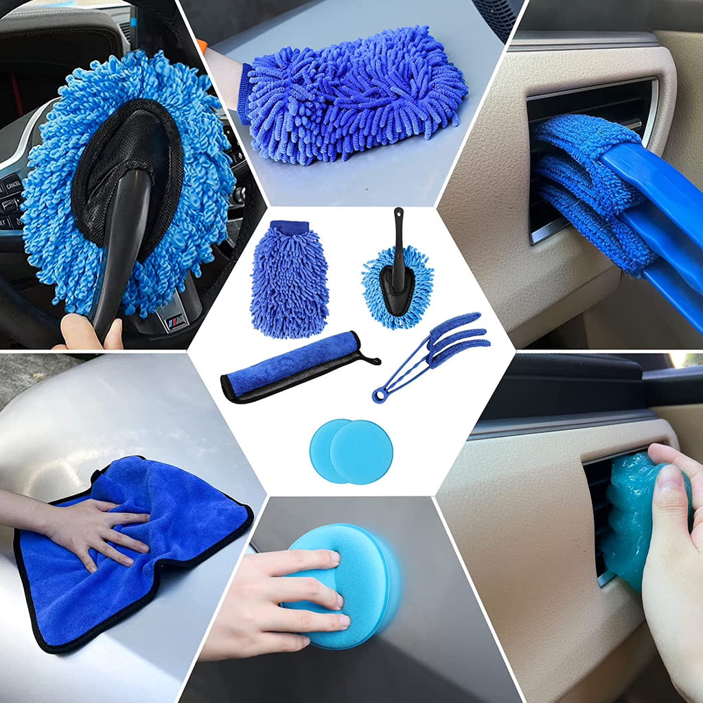 26Pcs Detail Brushes Car Detailing Kit Interior with Drill Brush Set
